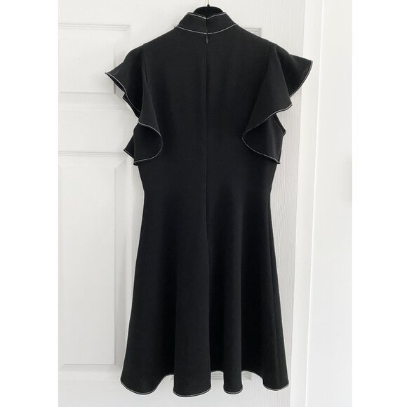 Cinq a Sept "Reiko" Black Crepe Dress with Topstitch detail, size 2 - Picture 8 of 13